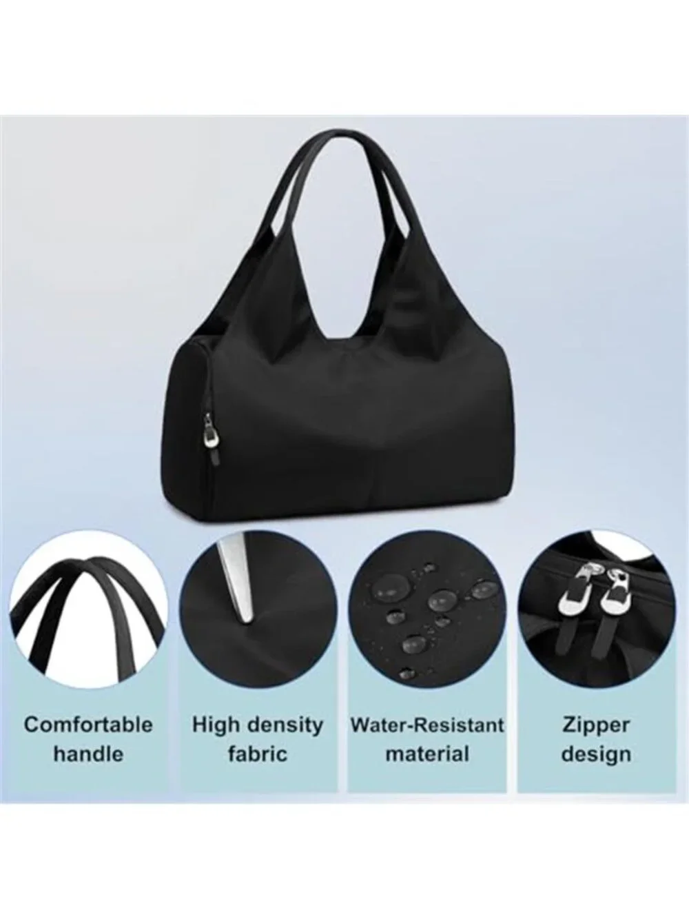 Women's Gym Bag Shoe Compartment & Wet Dry Pocket Workout Duffle